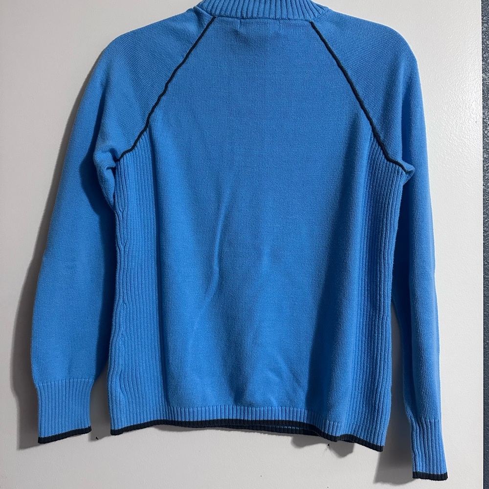 Eddie Bauer Men's Vibrant‎ Blue Zip-Up Sweater Size Small - Picture 4 of 5